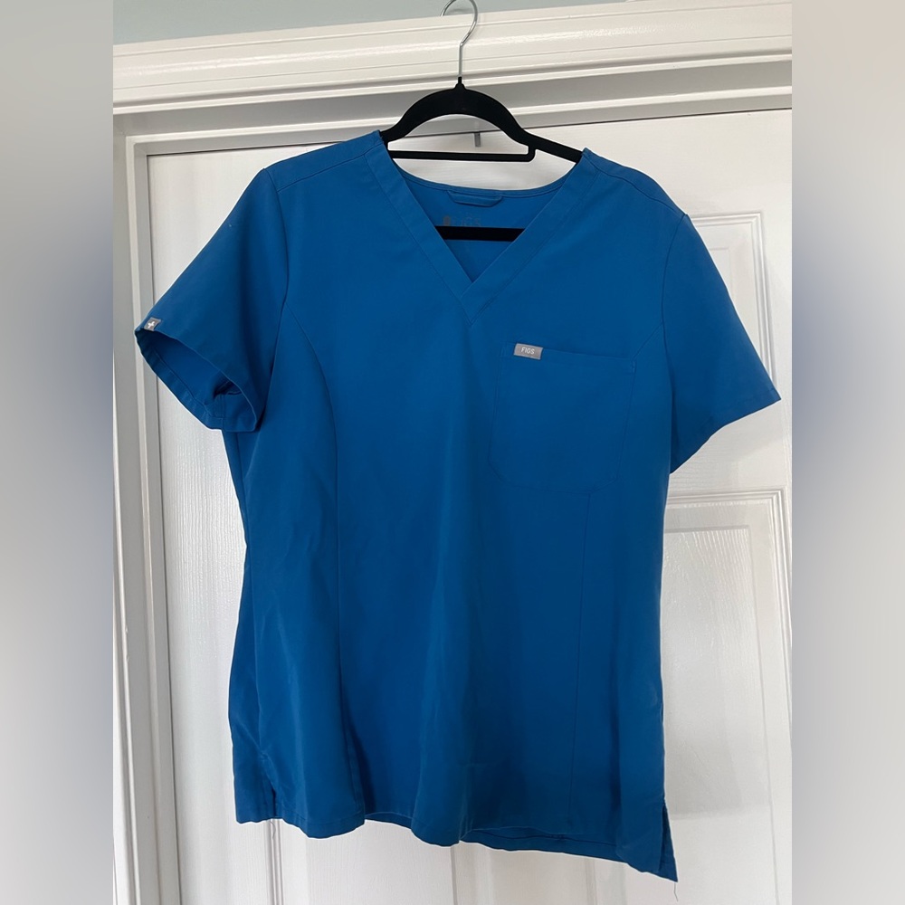 Figs Royal Blue Women's  Scrub Top
